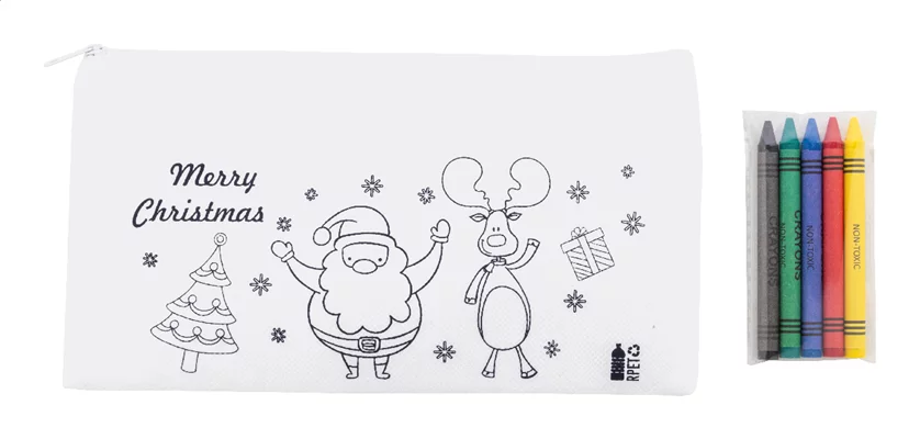 Julfar Draw vánoční pouzdro na pastelky na vybarvení